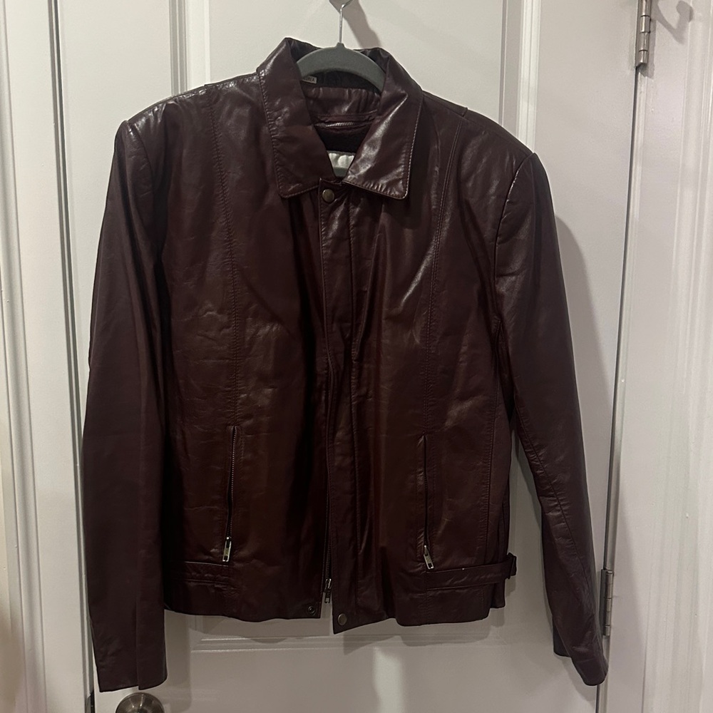 Vintage Wilson Men's Leather Jacket - Dark Brown size 44